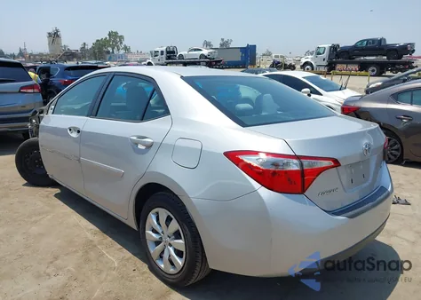 2016 Toyota Corolla Le from USA, damaged, VIN 2T1BURHE0GC684775